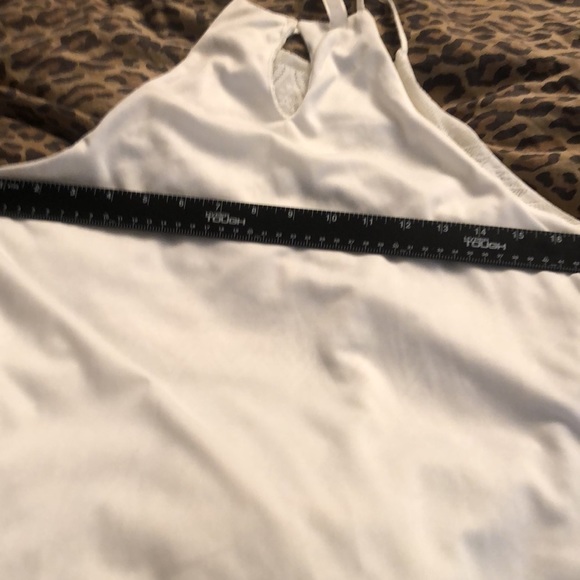 Estam size Medium ivory lace lined  thru thigh dress with stretch - Picture 8 of 10